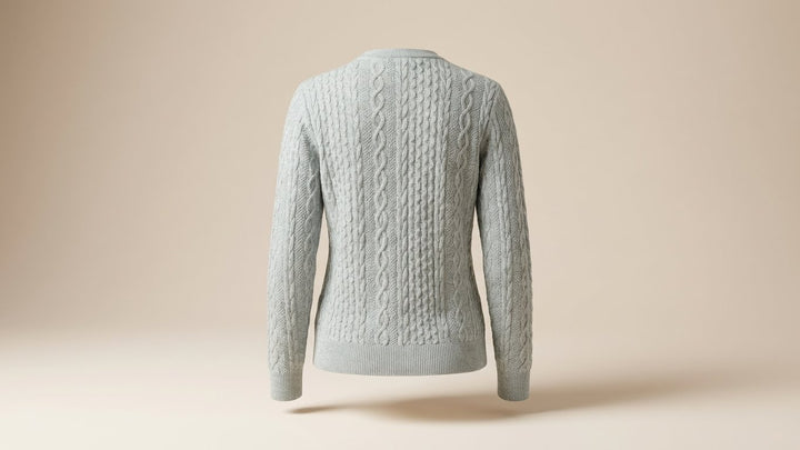 Elin – Luxe Kabeltrui met Split Hals