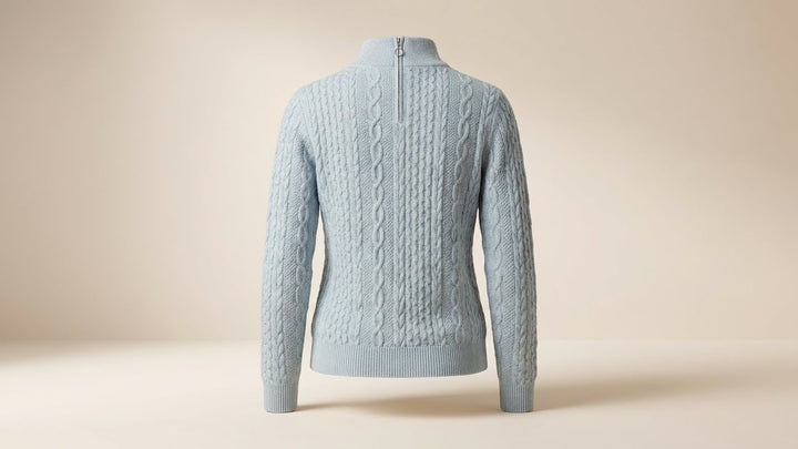 Elin – Luxe Kabeltrui met Split Hals