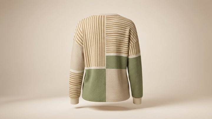 Fenna – Moderne Patchwork Trui