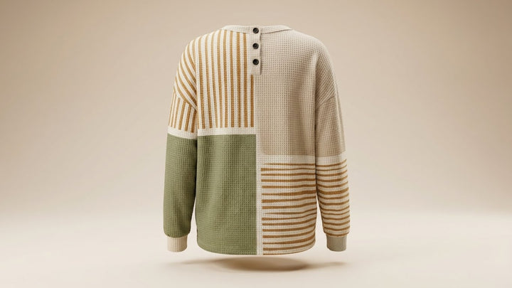 Fenna – Moderne Patchwork Trui