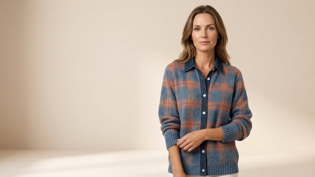 Mara - Geruite Blousetrui